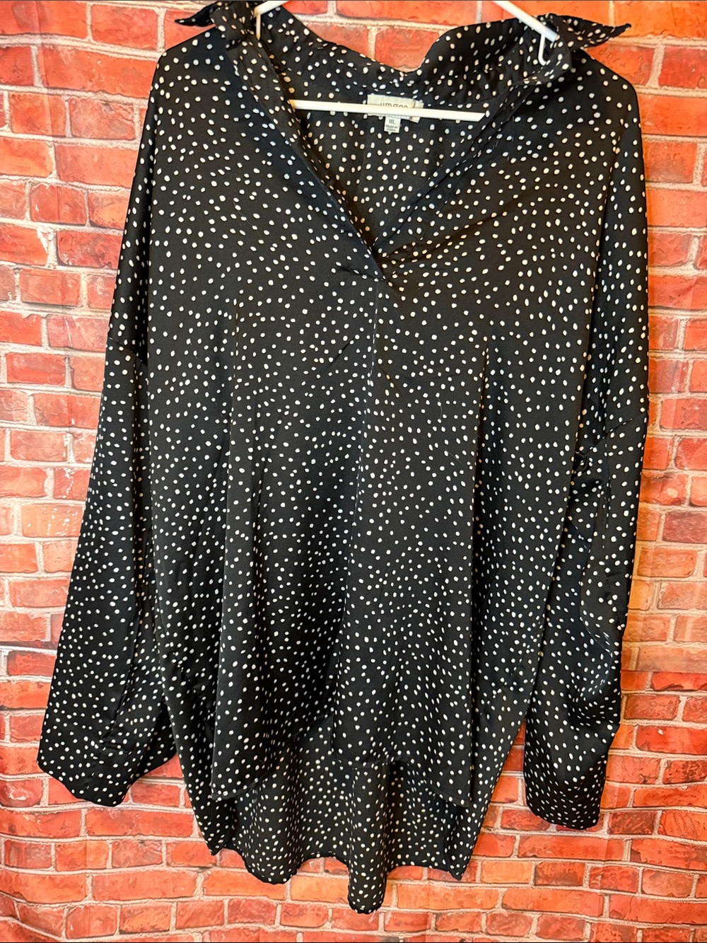 J. Crew Black Polka Dot V-Neck Tunic